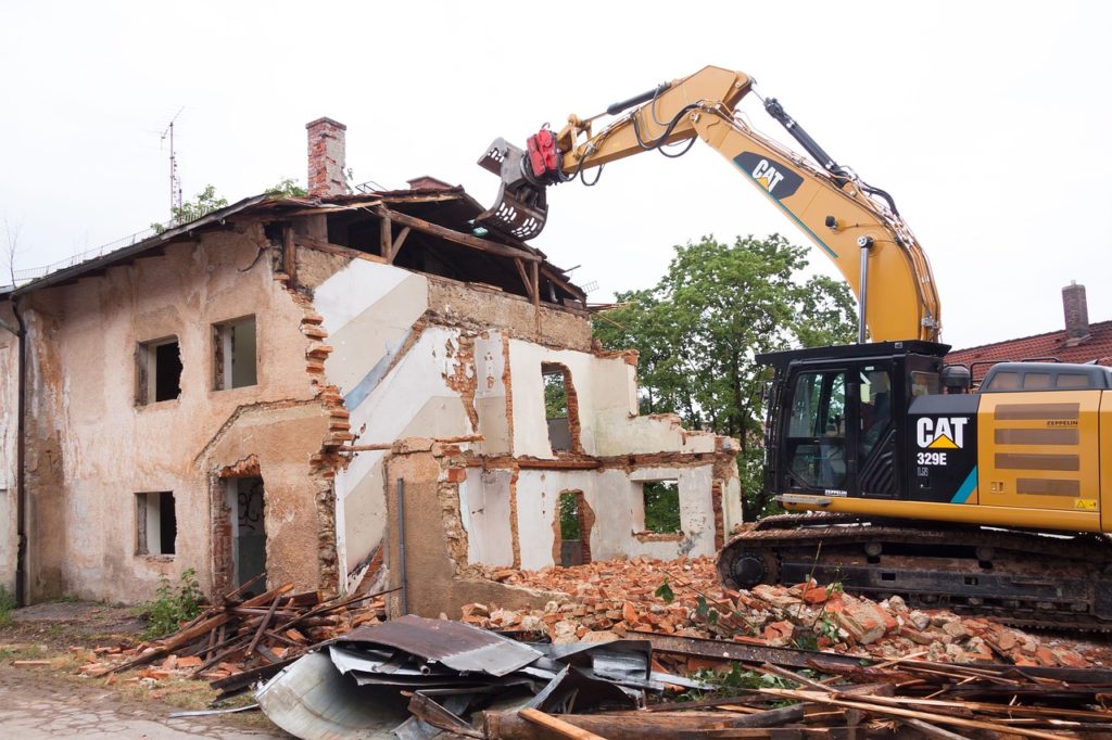 démolition d'une maison